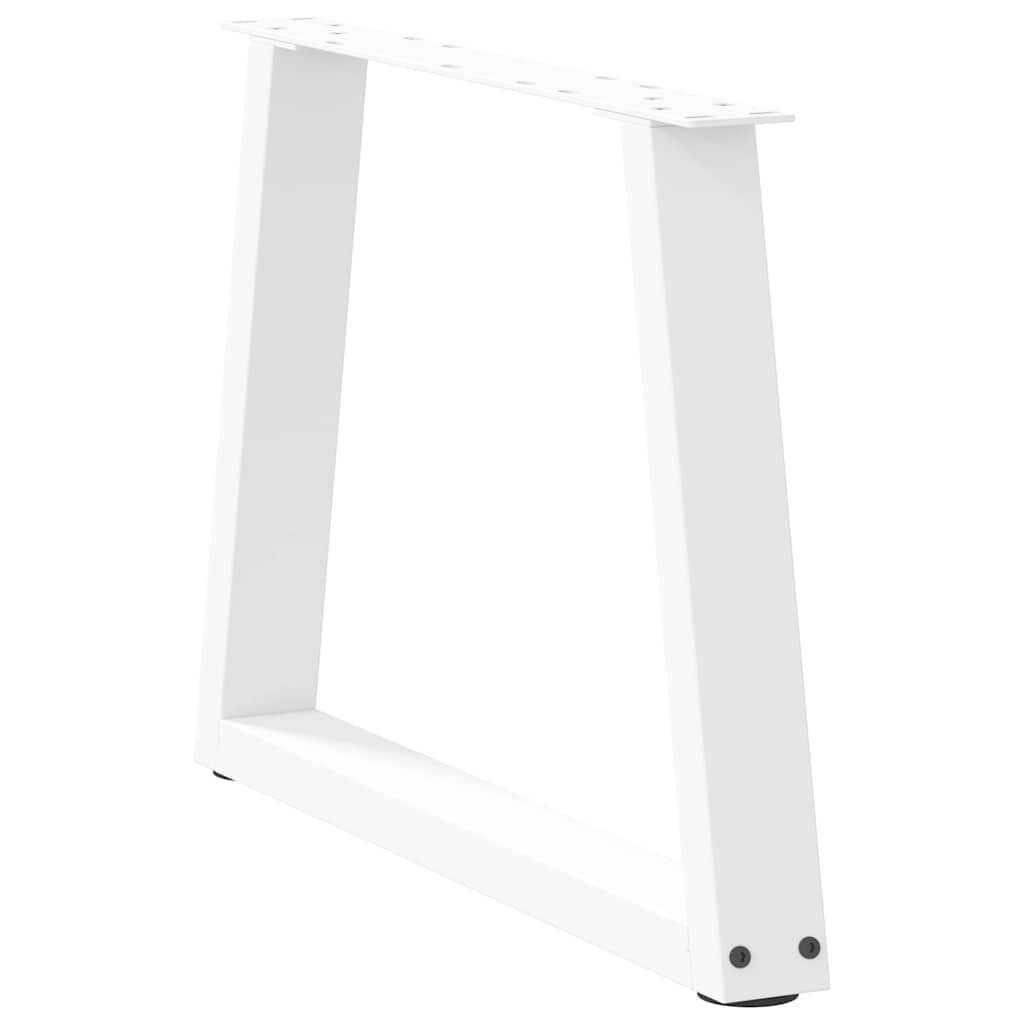 vidaXL Couchtischbeine V-Form 2 Stück Weiß 70x(42-43,3) cm Stahl