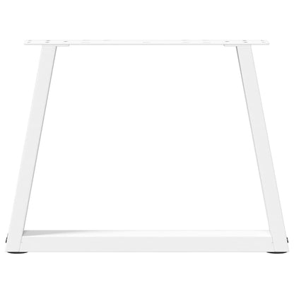 vidaXL Couchtischbeine V-Form 2 Stück Weiß 70x(42-43,3) cm Stahl
