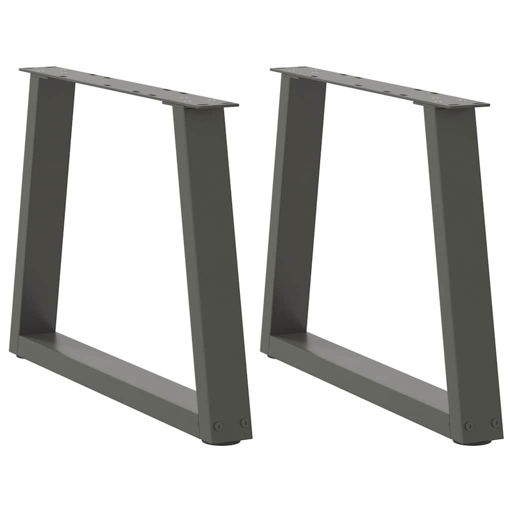 vidaXL Pieds de table basse en forme de V 2 pcs Anthracite 70x(42-43,3) cm Acier