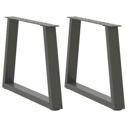 vidaXL Pieds de table basse en forme de V 2 pcs Anthracite 70x(42-43,3) cm Acier