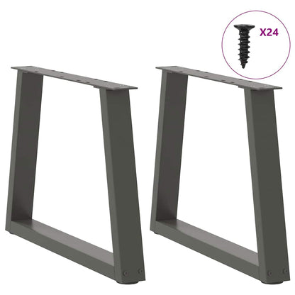 vidaXL Pieds de table basse en forme de V 2 pcs Anthracite 70x(42-43,3) cm Acier