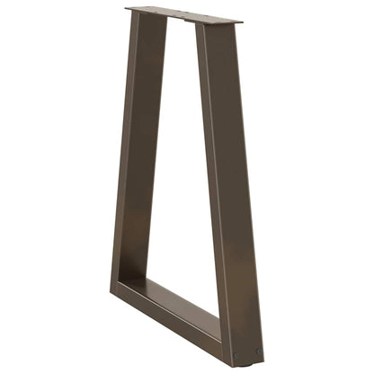 vidaXL Pieds de table à manger en V 2 pcs Acier brut 50x(72-73,3) cm Acier
