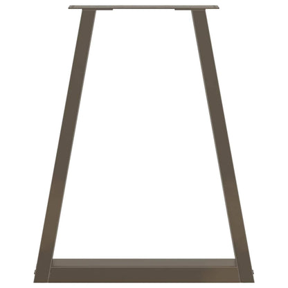 vidaXL Pieds de table à manger en V 2 pcs Acier brut 50x(72-73,3) cm Acier