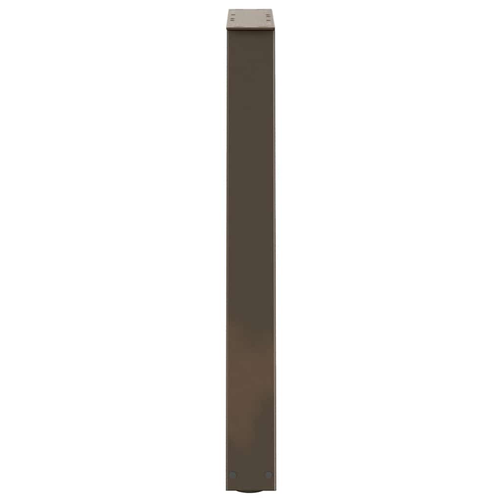 vidaXL Esstischbeine V-Form 2 Stück Naturstahl 60x(72-73,3) cm Stahl