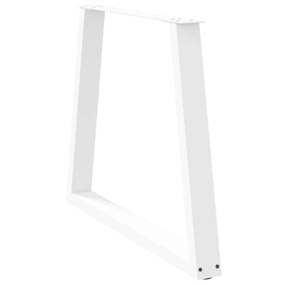 vidaXL Esstisch Beine V-Form 2 Stück Weiß 70x(72-73,3) cm Stahl