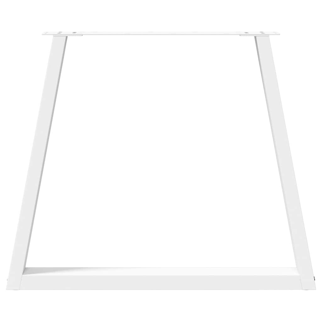 vidaXL Esstisch Beine V-Form 2 Stück Weiß 70x(72-73,3) cm Stahl