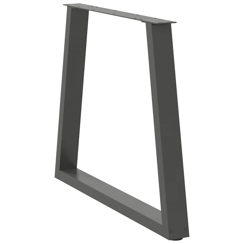 vidaXL Esstisch Beine V-Form 2 Stück Anthrazit 70x(72-73,3) cm Stahl