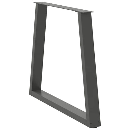 vidaXL Esstisch Beine V-Form 2 Stück Anthrazit 70x(72-73,3) cm Stahl