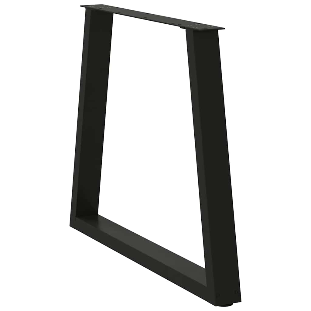 vidaXL Esstischbeine V-Form 2 Stück Schwarz 80x(72-73,3) cm Stahl