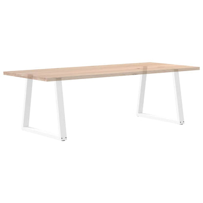 Esstisch Beine V-Form 2 Stück Weiß 80x(72-73,3) cm Stahl