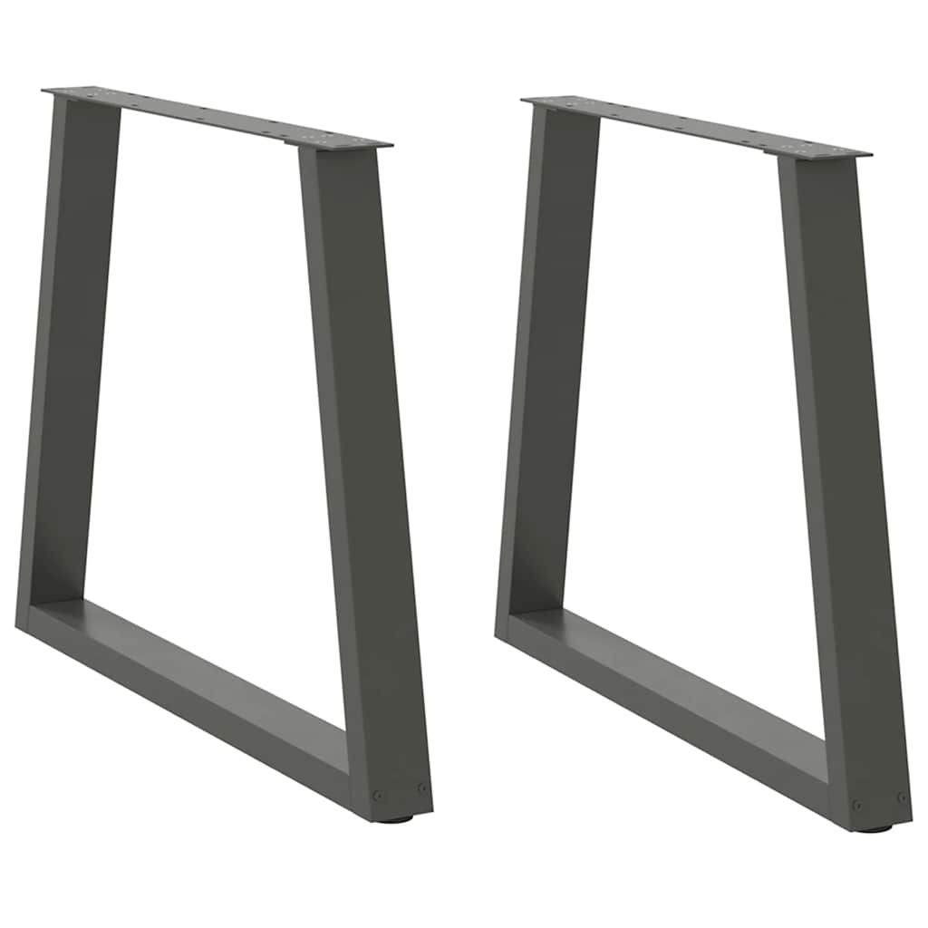 vidaXL Esstisch Beine V-Form 2 Stück Anthrazit 80x(72-73,3) cm Stahl