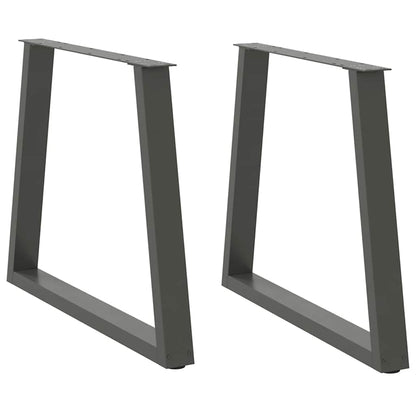 vidaXL Esstisch Beine V-Form 2 Stück Anthrazit 80x(72-73,3) cm Stahl
