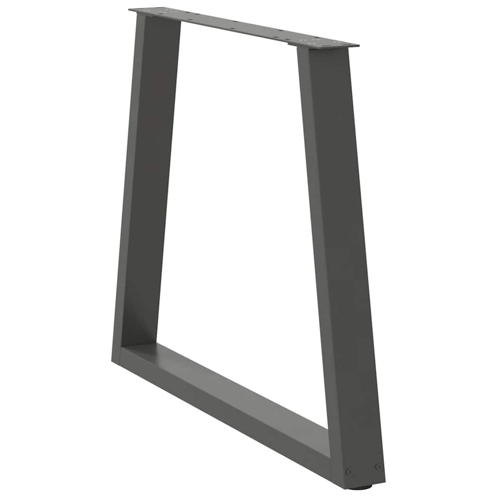 vidaXL Esstisch Beine V-Form 2 Stück Anthrazit 80x(72-73,3) cm Stahl