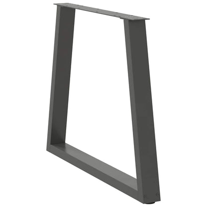 vidaXL Esstisch Beine V-Form 2 Stück Anthrazit 80x(72-73,3) cm Stahl