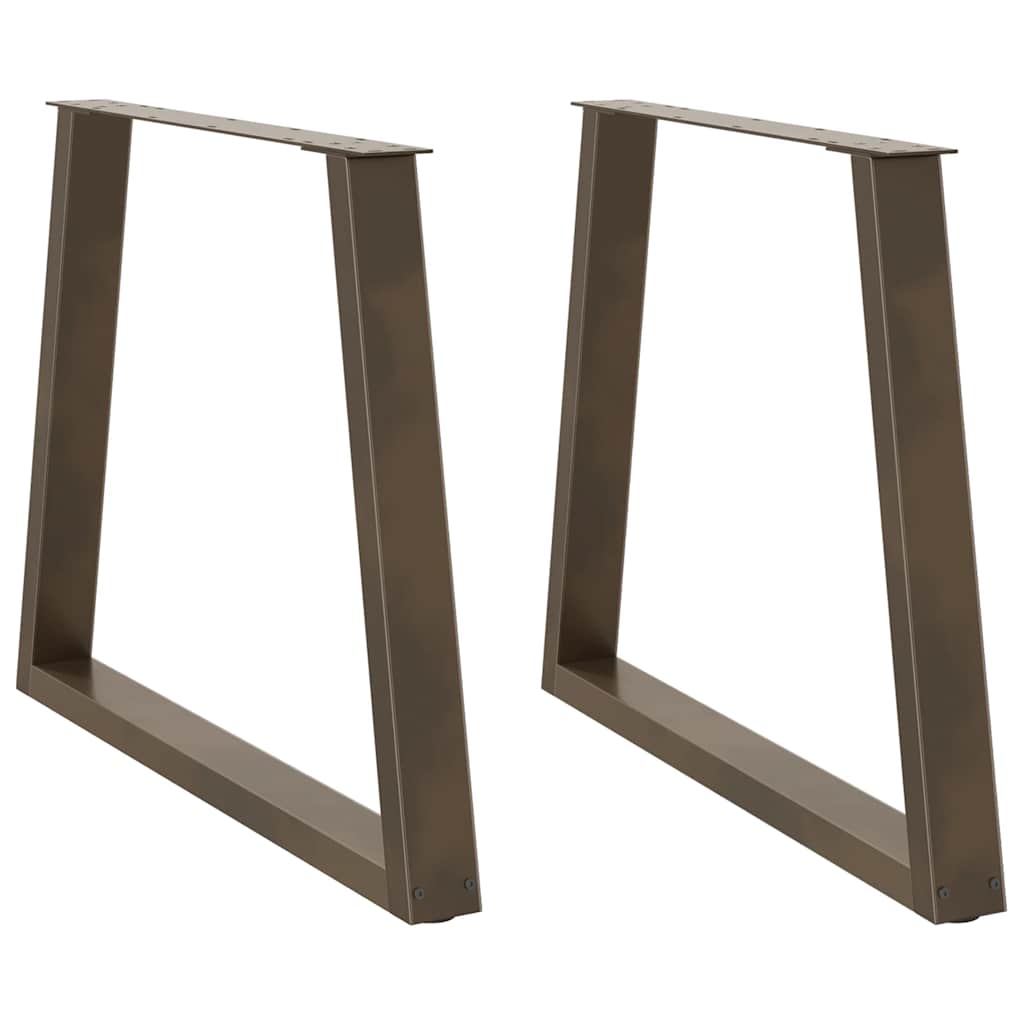 vidaXL Pieds de table à manger en V 2 pcs Acier brut 80x(72-73,3) cm Acier