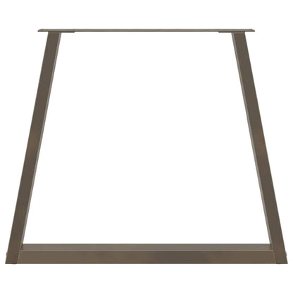 vidaXL Pieds de table à manger en V 2 pcs Acier brut 80x(72-73,3) cm Acier