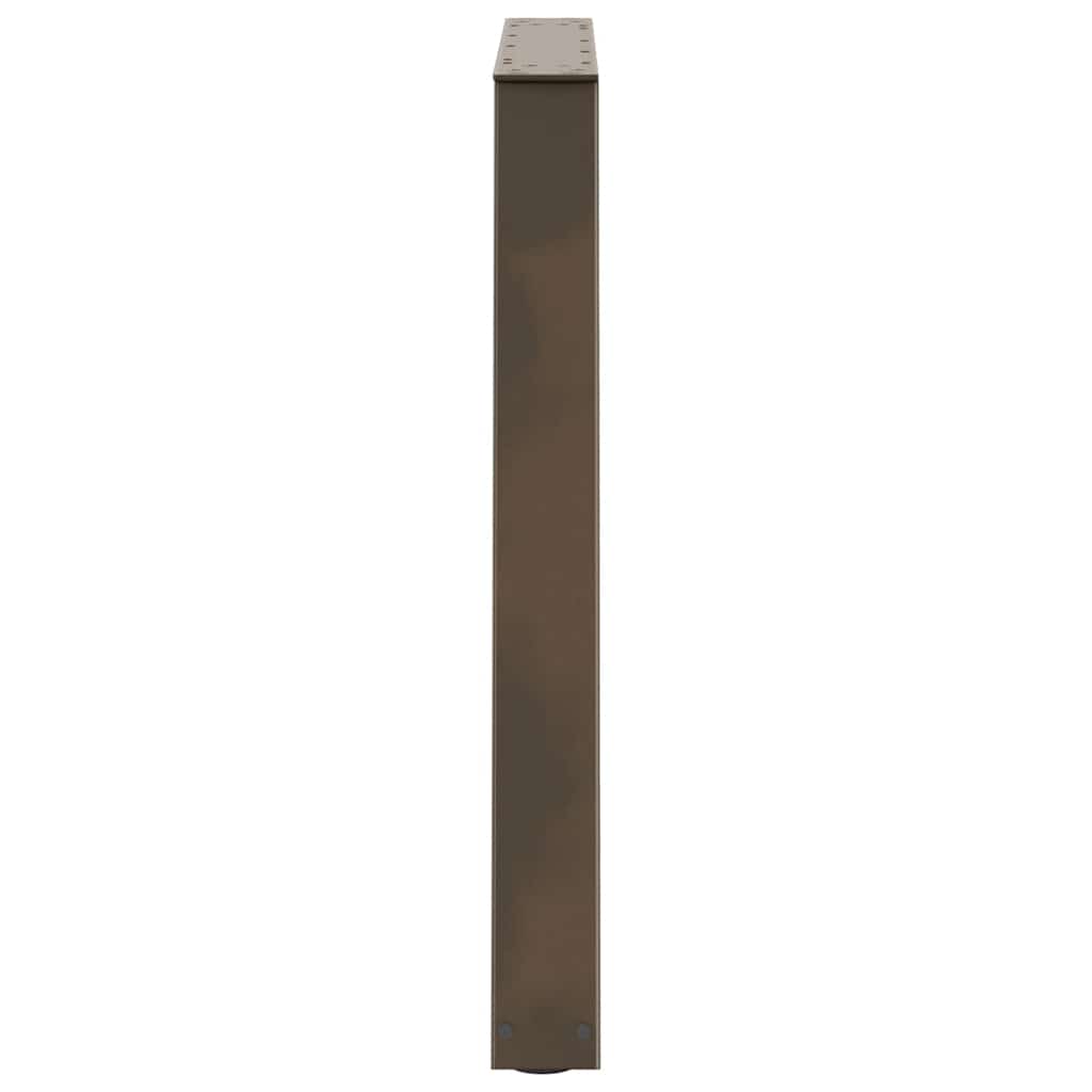 vidaXL Pieds de table à manger en V 2 pcs Acier brut 80x(72-73,3) cm Acier