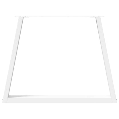 vidaXL Pieds de table à manger en V 2 pcs Blanc 90x(72-73,3) cm Acier