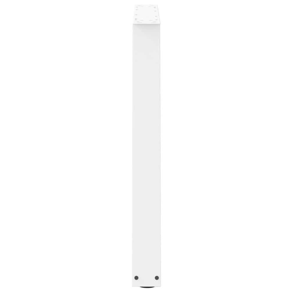 vidaXL Pieds de table à manger en V 2 pcs Blanc 90x(72-73,3) cm Acier