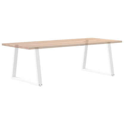 vidaXL Pieds de table à manger en V 2 pcs Blanc 90x(72-73,3) cm Acier
