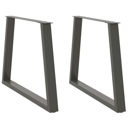 vidaXL Pieds de table à manger en V 2 pcs Anthracite 90x(72-73,3) cm Acier
