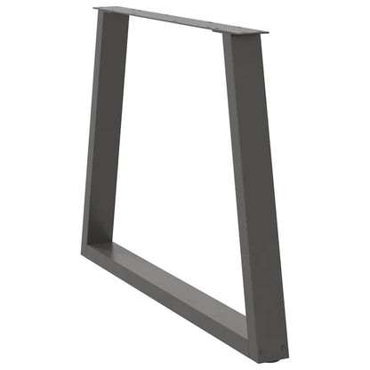 vidaXL Pieds de table à manger en V 2 pcs Anthracite 90x(72-73,3) cm Acier