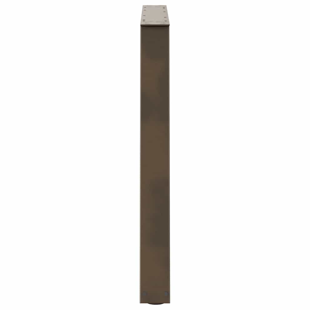 vidaXL Esstisch Beine V-Form 2 Stück Naturstahl 90x(72-73,3) cm Stahl