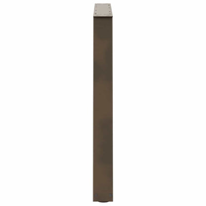 vidaXL Esstisch Beine V-Form 2 Stück Naturstahl 90x(72-73,3) cm Stahl