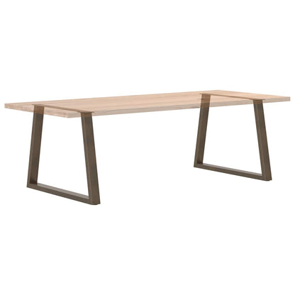 vidaXL Esstisch Beine V-Form 2 Stück Naturstahl 90x(72-73,3) cm Stahl