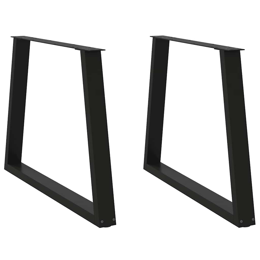 vidaXL Pieds de table à manger en V 2 pcs Noir 100x(72-73,3) cm Acier