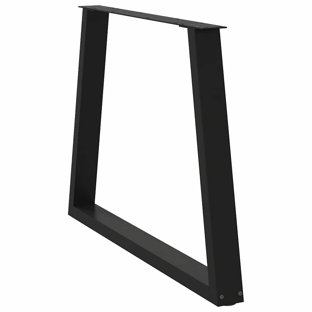 vidaXL Pieds de table à manger en V 2 pcs Noir 100x(72-73,3) cm Acier