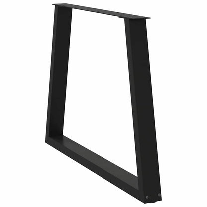 vidaXL Pieds de table à manger en V 2 pcs Noir 100x(72-73,3) cm Acier