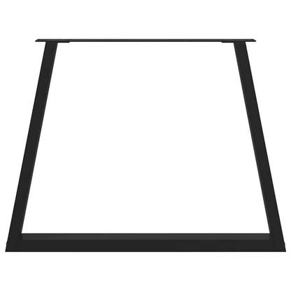 vidaXL Pieds de table à manger en V 2 pcs Noir 100x(72-73,3) cm Acier
