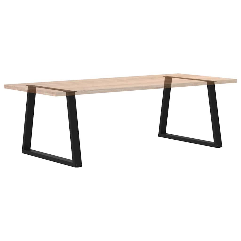 vidaXL Pieds de table à manger en V 2 pcs Noir 100x(72-73,3) cm Acier