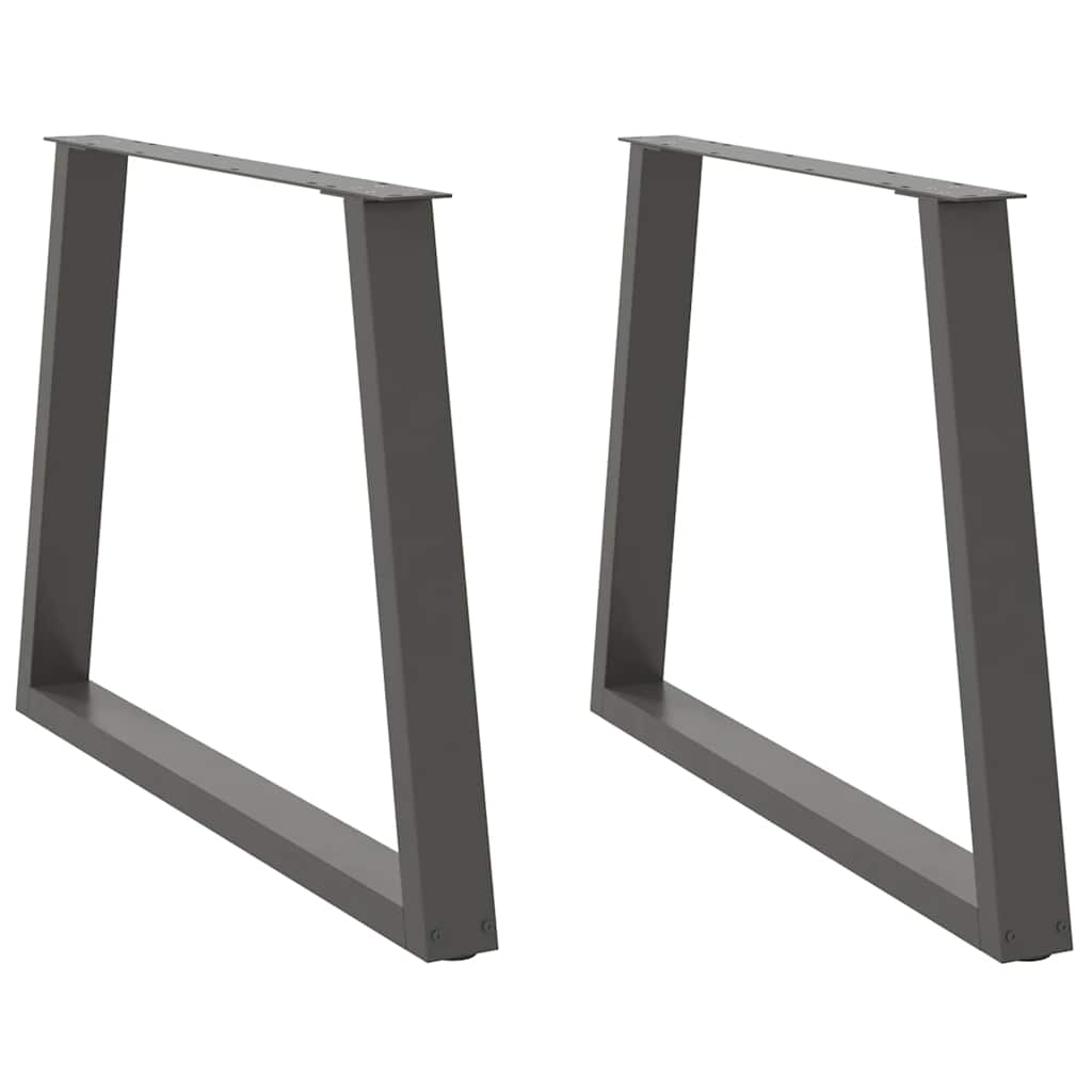 vidaXL Pieds de table à manger en V 2 pcs Anthracite 100x(72-73,3) cm Acier