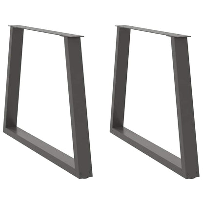 vidaXL Pieds de table à manger en V 2 pcs Anthracite 100x(72-73,3) cm Acier