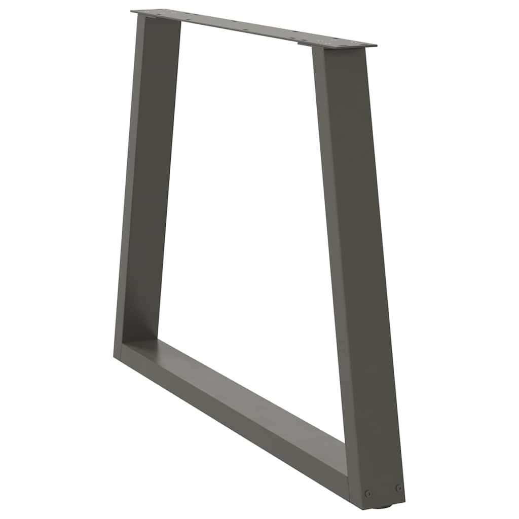 vidaXL Pieds de table à manger en V 2 pcs Anthracite 100x(72-73,3) cm Acier