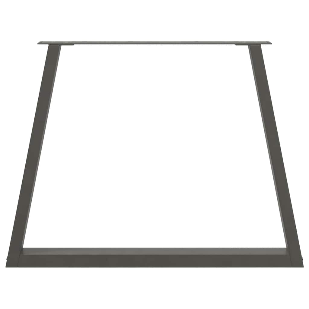 vidaXL Pieds de table à manger en V 2 pcs Anthracite 100x(72-73,3) cm Acier