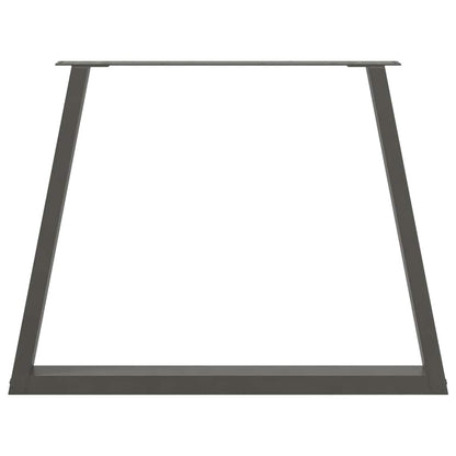 vidaXL Pieds de table à manger en V 2 pcs Anthracite 100x(72-73,3) cm Acier