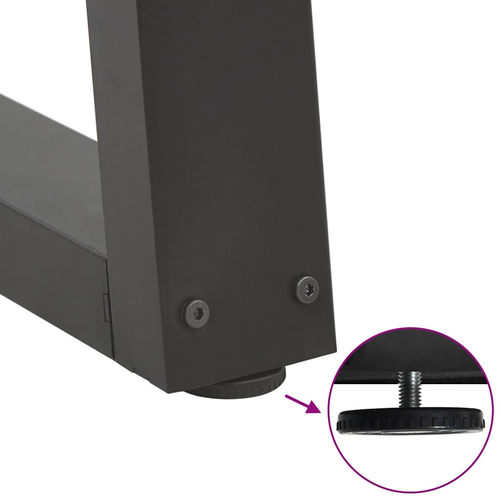 vidaXL Pieds de table à manger en V 2 pcs Anthracite 100x(72-73,3) cm Acier