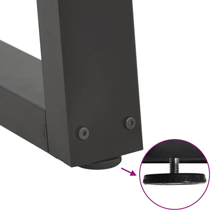 vidaXL Pieds de table à manger en V 2 pcs Anthracite 100x(72-73,3) cm Acier