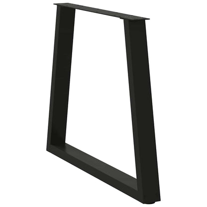 vidaXL Esstisch Beine V-Form 3 Stück Schwarz 70x(72-73,3) cm Stahl
