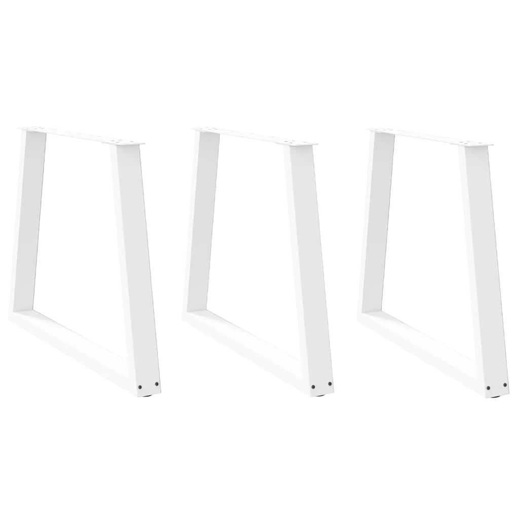 vidaXL Esstisch Beine V-Form 3 Stück Weiß 70x(72-73,3) cm Stahl