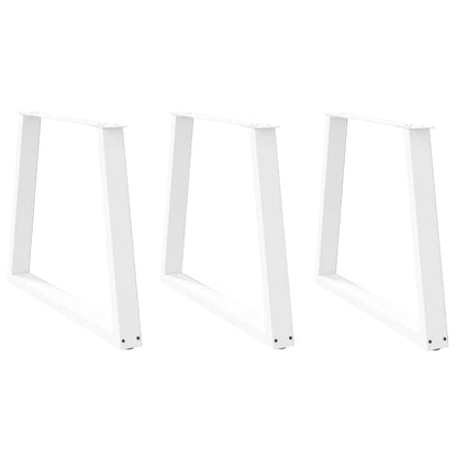 vidaXL Esstisch Beine V-Form 3 Stück Weiß 70x(72-73,3) cm Stahl