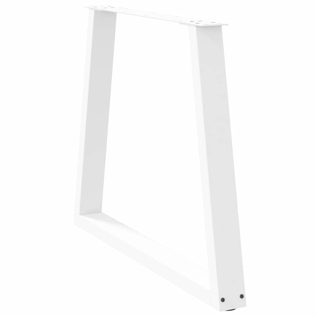 vidaXL Esstisch Beine V-Form 3 Stück Weiß 70x(72-73,3) cm Stahl