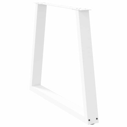 vidaXL Esstisch Beine V-Form 3 Stück Weiß 70x(72-73,3) cm Stahl