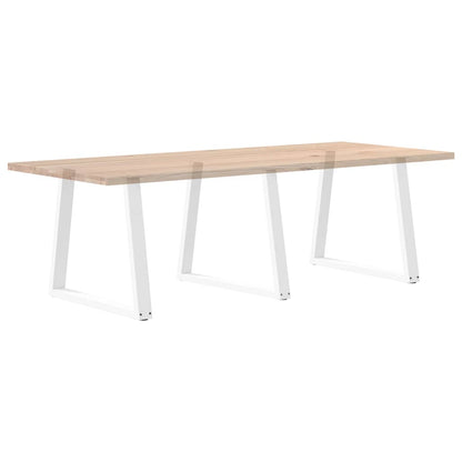 vidaXL Esstisch Beine V-Form 3 Stück Weiß 70x(72-73,3) cm Stahl
