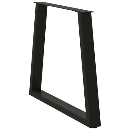 vidaXL Esstisch Beine V-Form 3 Stück Schwarz 80x(72-73,3) cm Stahl