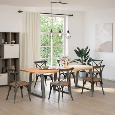 vidaXL Esstisch Beine V-Form 3 Stück Anthrazit 80x(72-73,3) cm Stahl