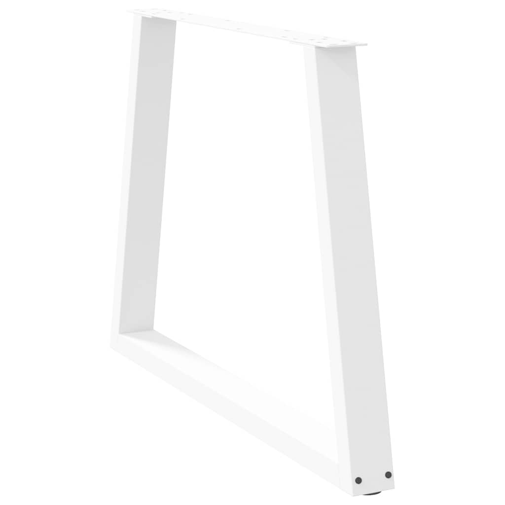 vidaXL Esstischbeine V-Form 3 Stück Weiß 90x(72-73,3) cm Stahl
